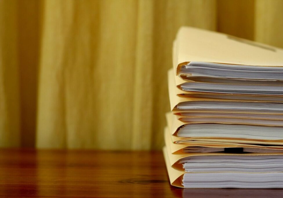 A stack of papers on top of each other.